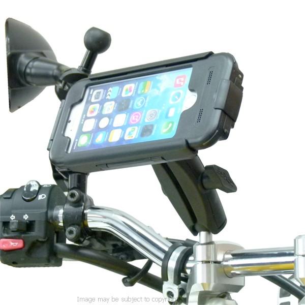 High Power Hardwire TiGRA BikeCONSOLE Waterproof Case with Extended M8 Motorcycle Mount for iPhone SE 2 (2020) (sku 53426) - BuyBits Ltd UK