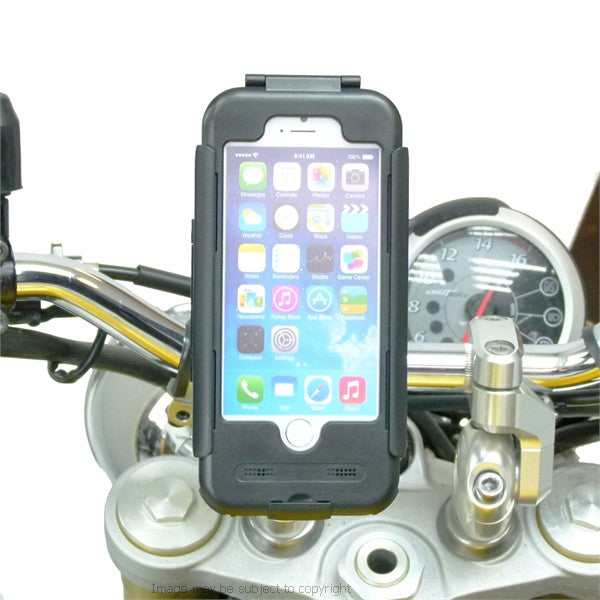 High Power Hardwire TiGRA BikeCONSOLE Waterproof Case with Extended M8 Motorcycle Mount for iPhone 7 (sku 45242)