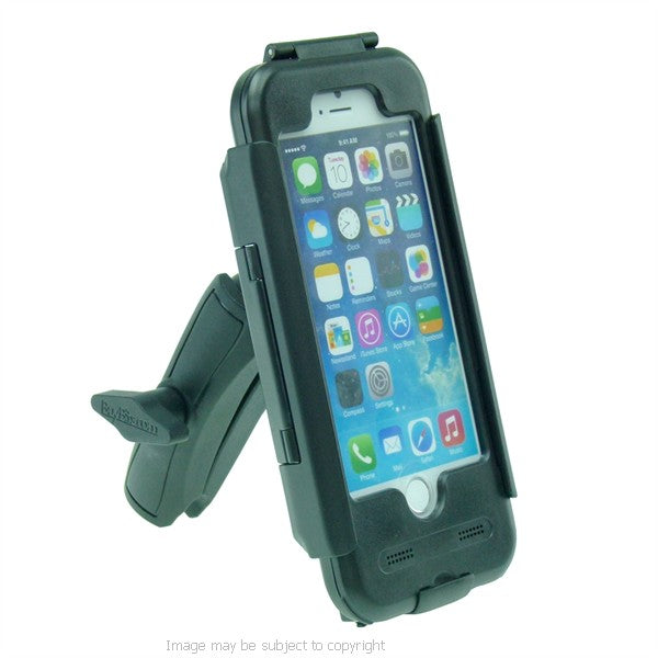 High Power Hardwire TiGRA BikeCONSOLE Waterproof Case with Extended M8 Motorcycle Mount for iPhone 7 (sku 45242)
