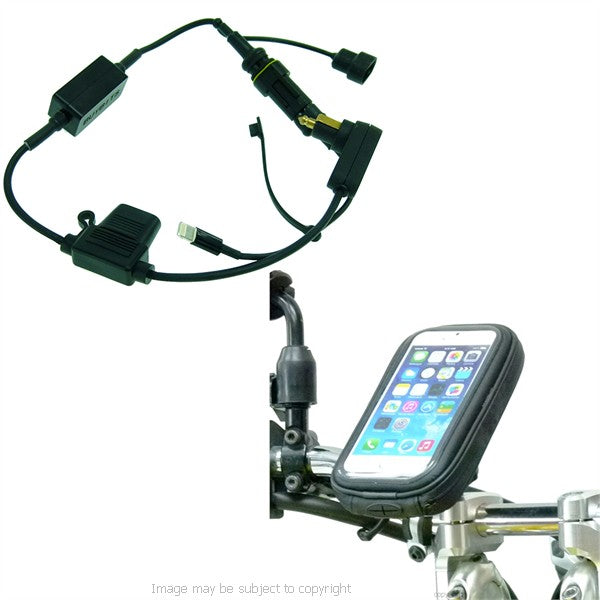 High Power Hella - DIN Waterproof Soft Case with M8 Motorcycle Mount for iPhone 12 Mini (sku 55737)
