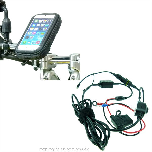 High Power Hardwire Waterproof Soft Case with M8 Motorcycle Mount for iPhone 6S (sku 32286)
