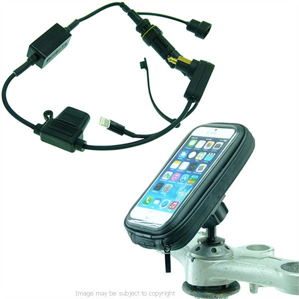 High power Hella - DIN Waterproof 12mm Hexagon Hole Motorcycle Mount for iPhone 6S (sku 32433)