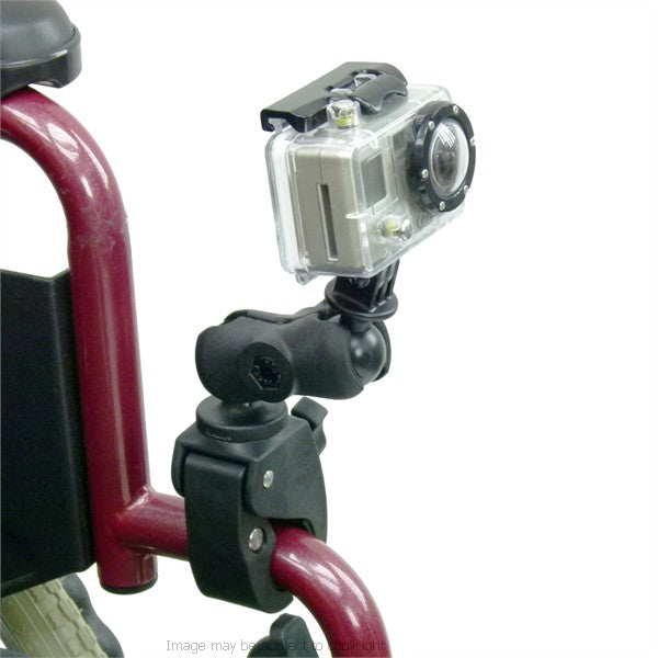 Wheelchair Rail and Tube Compact Mount for GoPro Hero (sku 21734)