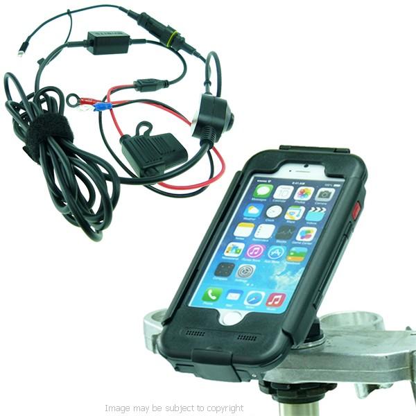 High power Hardwire Yoke 10 Honda Motorcycle Yoke Nut Cap Mount and Tigra Case for iPhone SE 2 (2020) (sku 53457) - BuyBits Ltd UK