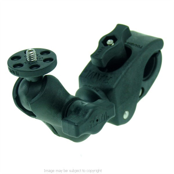 Wheelchair Rail and Tube Compact Mount with Camera-Camcorder Round Threaded Stud Base (sku 21748)
