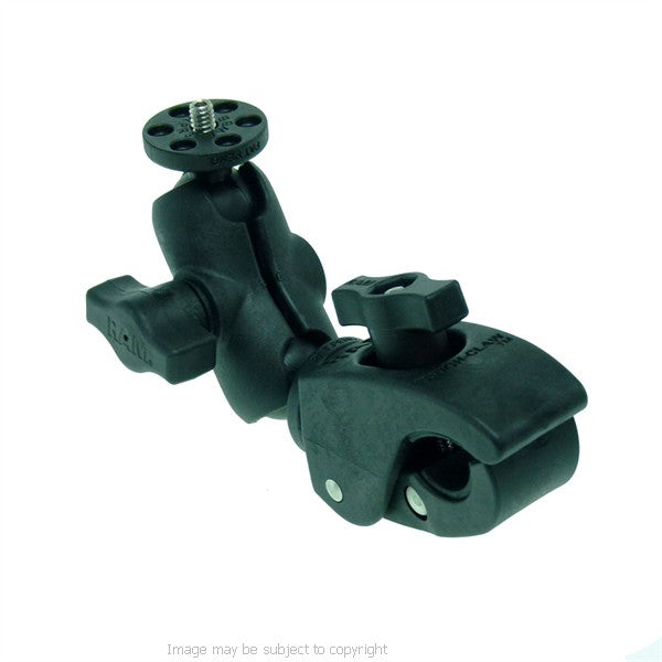 Wheelchair Rail and Tube Compact Mount with Camera-Camcorder Round Threaded Stud Base (sku 21748)