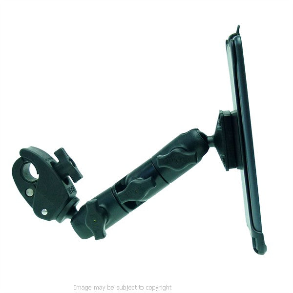 Wheelchair Rail - Tube Mount with Double Socket Swivel Arm for iPad mini 2. (sku 21750)
