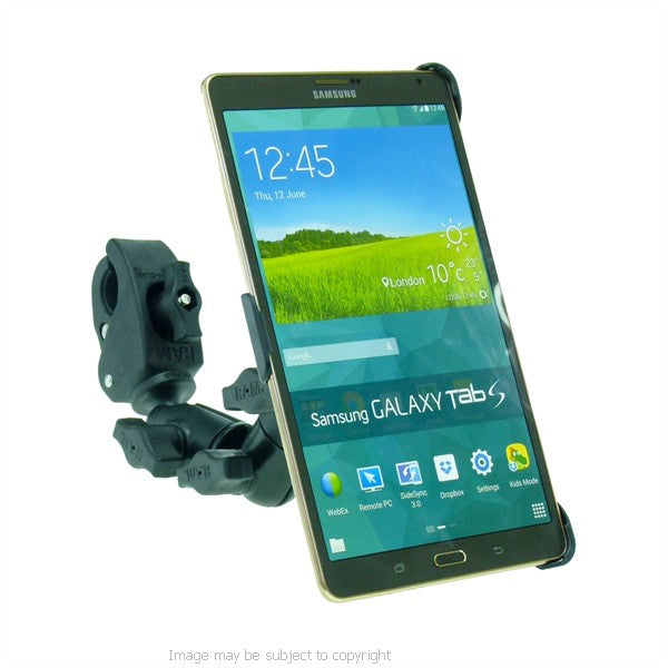 Wheelchair Rail and Tube Mount with Double Socket Swivel Arm for Galaxy Tab S 8.4 (sku 21752)