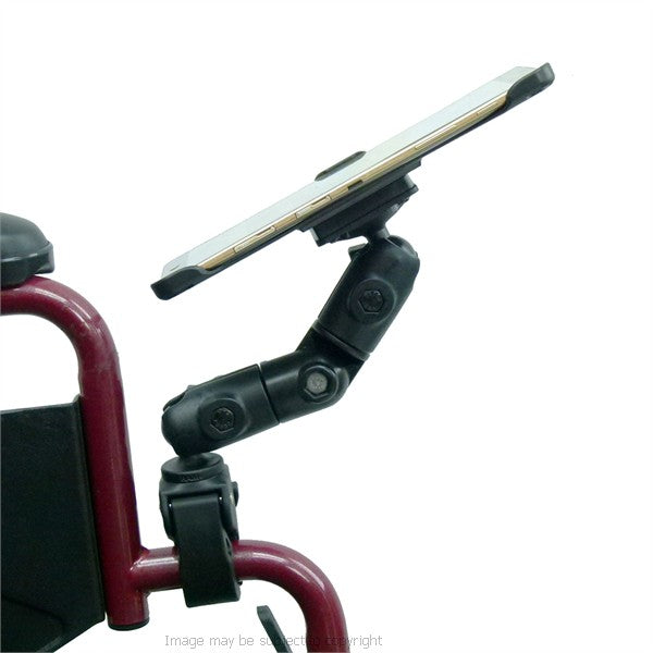 Wheelchair Rail and Tube Mount with Double Socket Swivel Arm for Galaxy Tab S 8.4 (sku 21752)