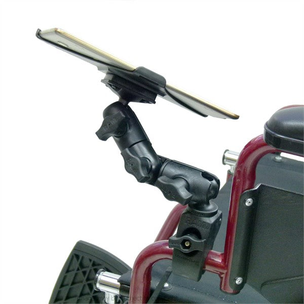 Wheelchair Rail and Tube Mount with Double Socket Swivel Arm for Galaxy Tab S 8.4 (sku 21752)