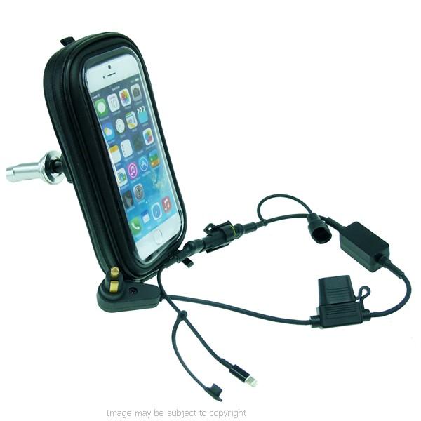 High Power Hella - DIN 17.5-20.5mm Waterproof Motorcycle Central Fork Stem Yoke Mount for iPhone SE 2 (2020) (sku 53512) - BuyBits Ltd UK