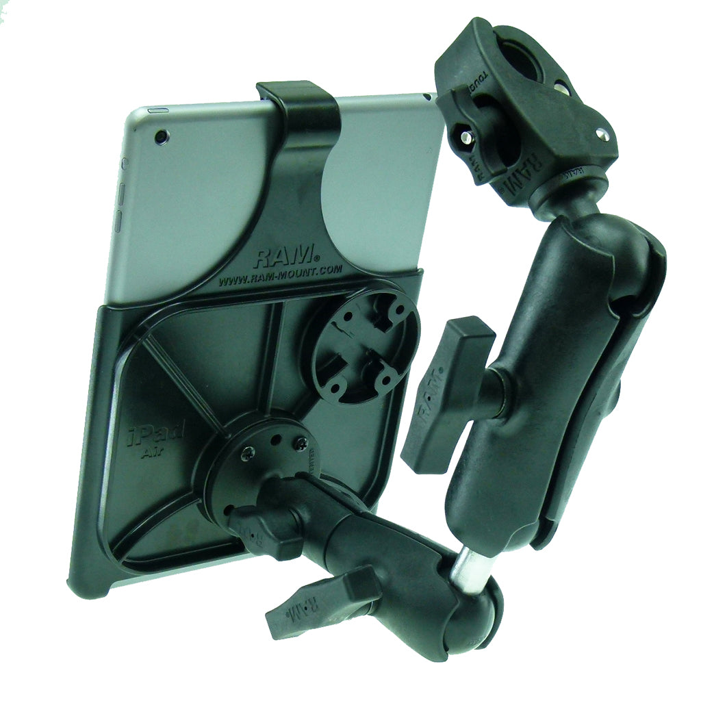 Wheelchair Rail &amp; Tube Mount with Extension &amp; Model Specific iPad Air 2 Cradle (sku 21783)