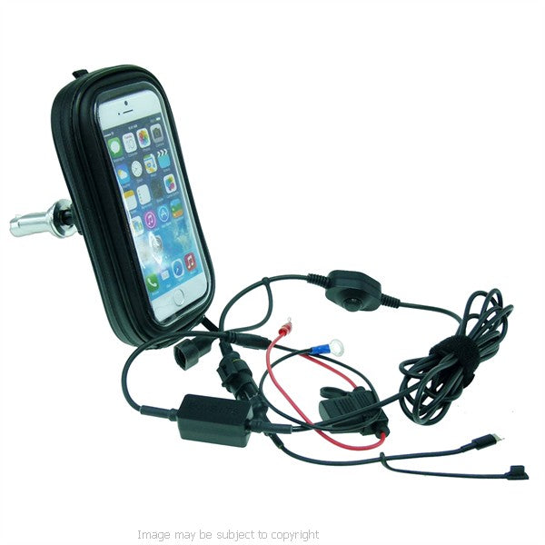High Power Hardwire 15-17mm Waterproof Motorcycle Central Fork Stem Yoke Mount for iPhone 6 (sku 21776)