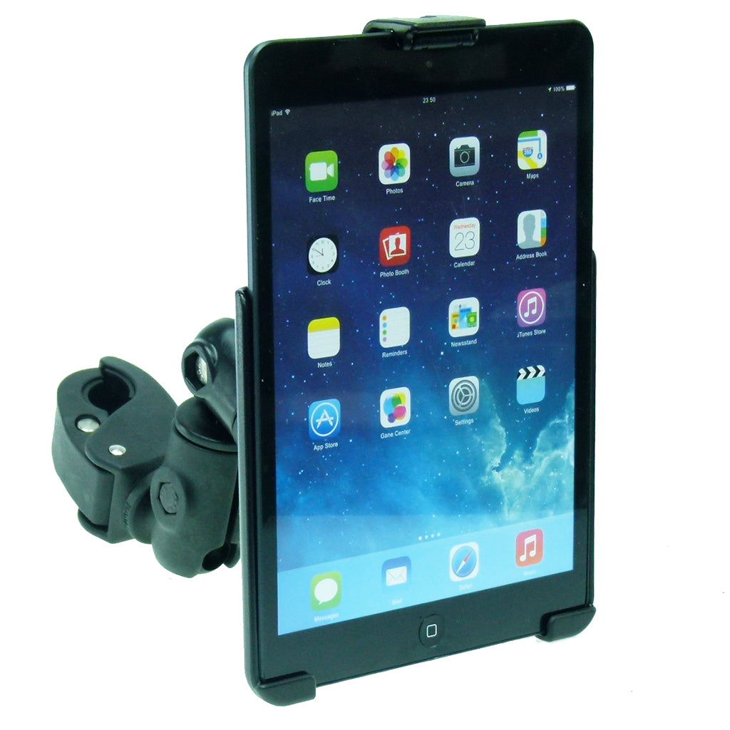 Wheelchair Rail &amp; Tube Mount with Double Swivel Arm &amp; Model Specific iPad mini 3 Cradle (sku 21782)