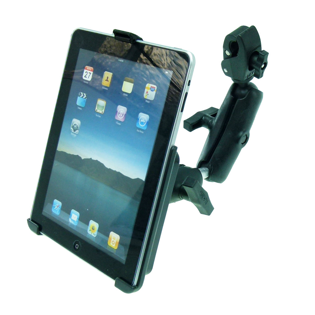 Wheelchair Rail &amp; Tube Mount with Extension &amp; Model Specific iPad 2 Cradle (sku 21784)