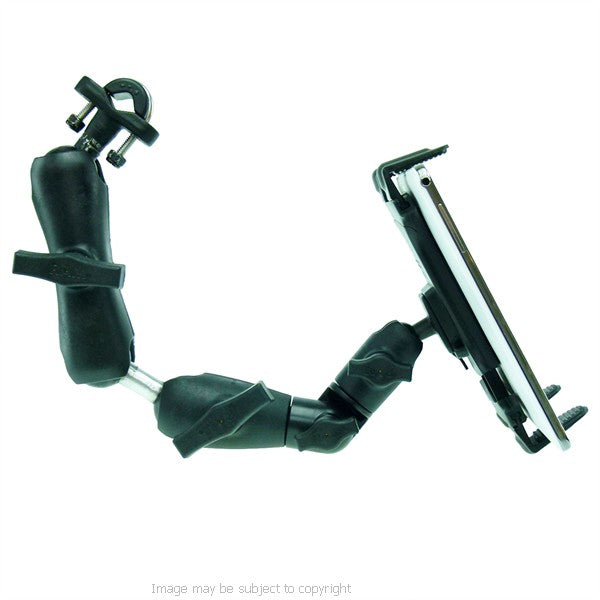 Wheelchair Rail and Tube Mount with Extension and Tablet Holder for Samsung Galaxy Note 10.1 2014 (sku 21788)