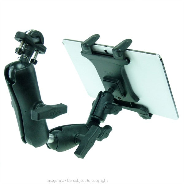 Wheelchair Rail and Tube Mount with Extension and Tablet Holder for Samsung Galaxy Note 10.1 2014 (sku 21788)