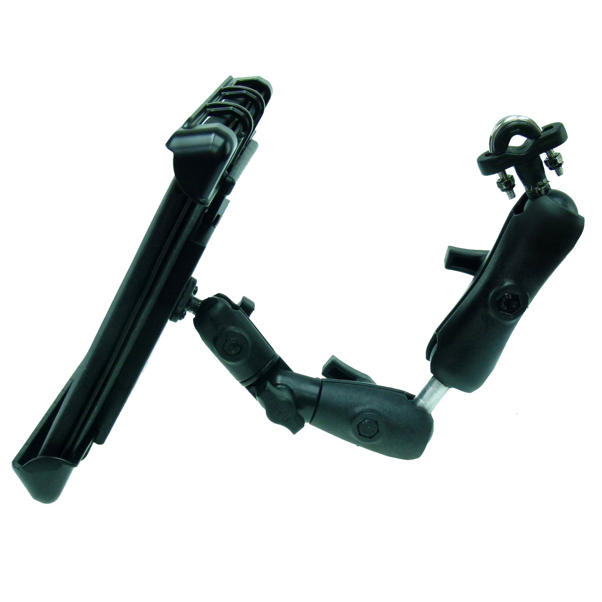 Wheelchair Rail - Tube Mount with Extension &amp; Tablet Holder for Apple iPad 4th Gen (sku 21792)