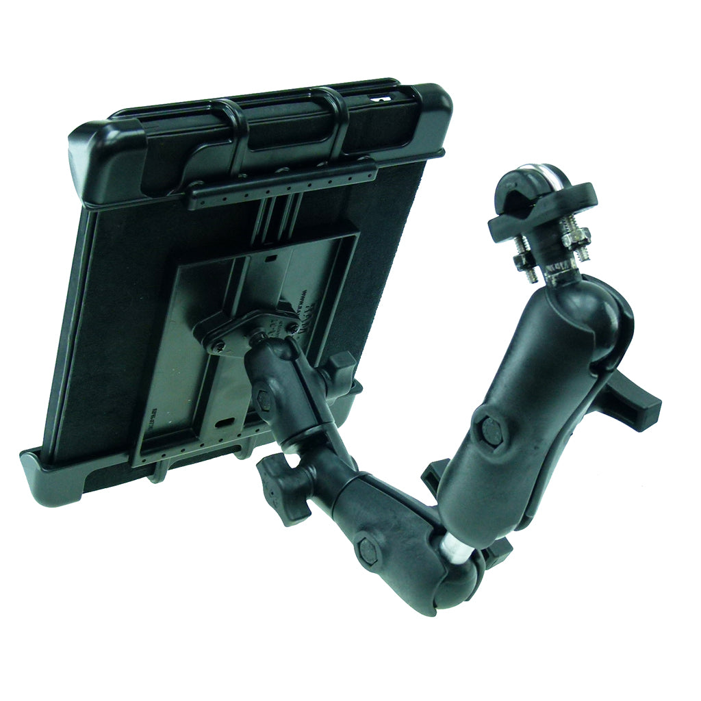 Wheelchair Rail - Tube Mount with Extension &amp; Tablet Holder for Amazon Fire HD 10.1" (sku 33051)