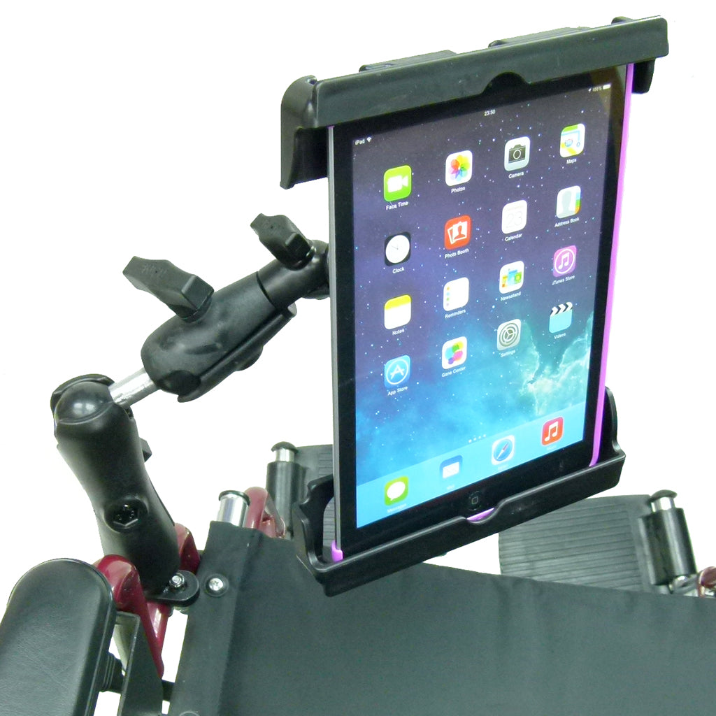 Wheelchair Rail - Tube Mount with Extension &amp; Tablet Holder for Apple iPad 9.7" 6th Gen (sku 2142838793)