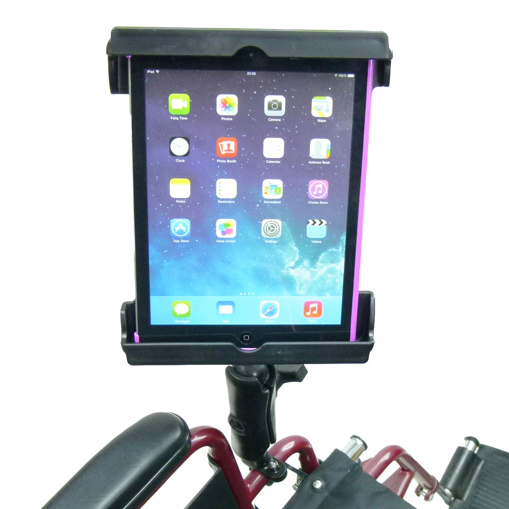 Wheelchair Rail - Tube Mount with Extension &amp; Tablet Holder for Apple iPad 9.7" 6th Gen (sku 2142838793)