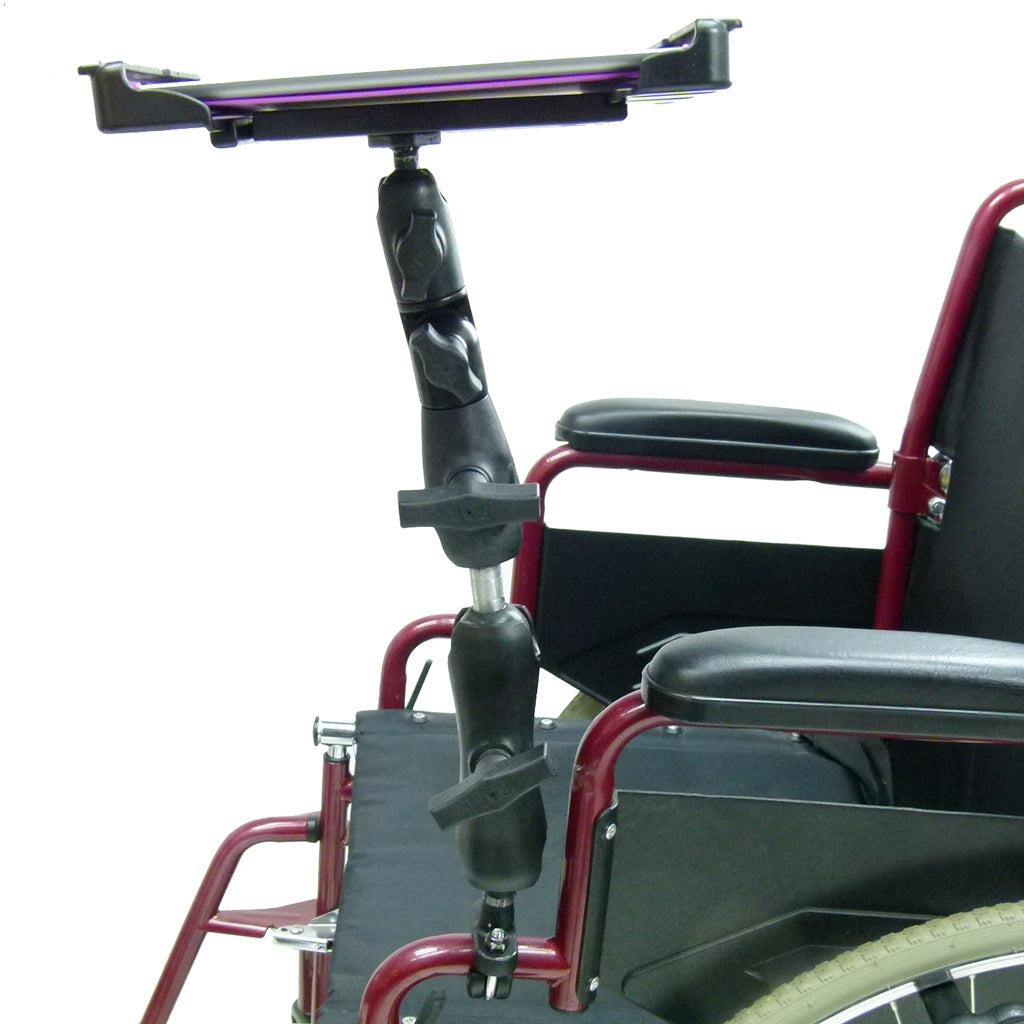 Wheelchair Rail - Tube Mount with Extension &amp; Tablet Holder for Apple iPad 9.7" 6th Gen (sku 2142838793)