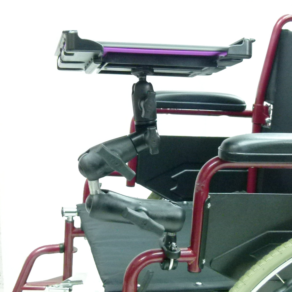 Wheelchair Rail - Tube Mount with Extension &amp; Tablet Holder for Apple iPad 9.7" 6th Gen (sku 2142838793)