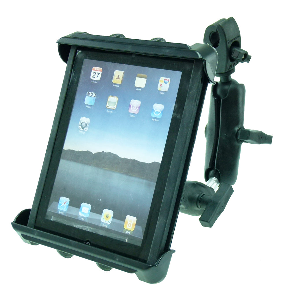 Wheelchair Rail - Tube Mount with Extension &amp; Tablet Holder for Apple iPad 3 (sku 21796)