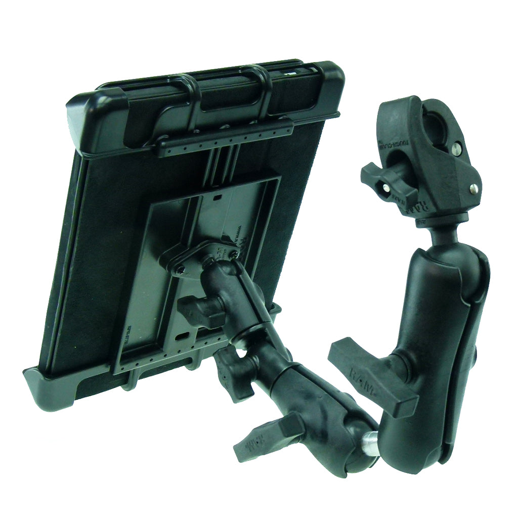 Wheelchair Rail - Tube Mount with Extension &amp; Tablet Holder for Apple iPad 3 (sku 21796)