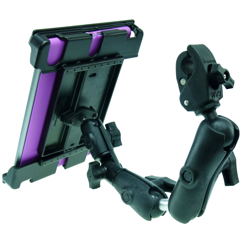 Wheelchair Rail - Tube Mount with Extension &amp; Tablet Holder for Apple iPad Air 2 (sku 21799)