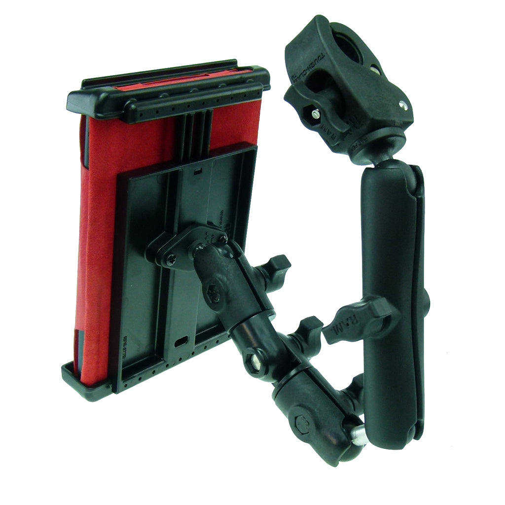 Wheelchair Rail - Tube Mount with Extension &amp; Tablet Holder for Apple iPad Mini (sku 30747)