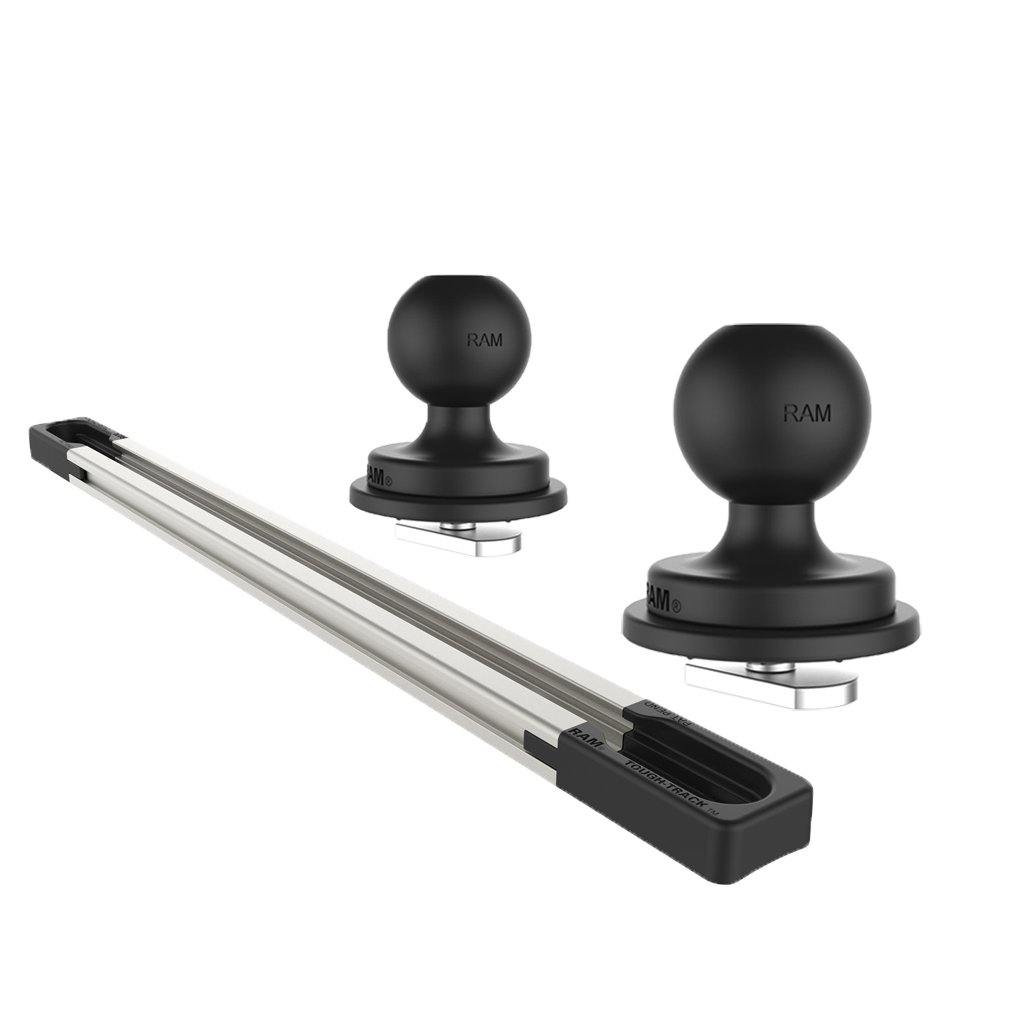 9" (22.86cm) End Loading Aluminum Track Base with 2 x 1" Ball for Fleet Vehicles (sku 56112) - BuyBits Ltd UK