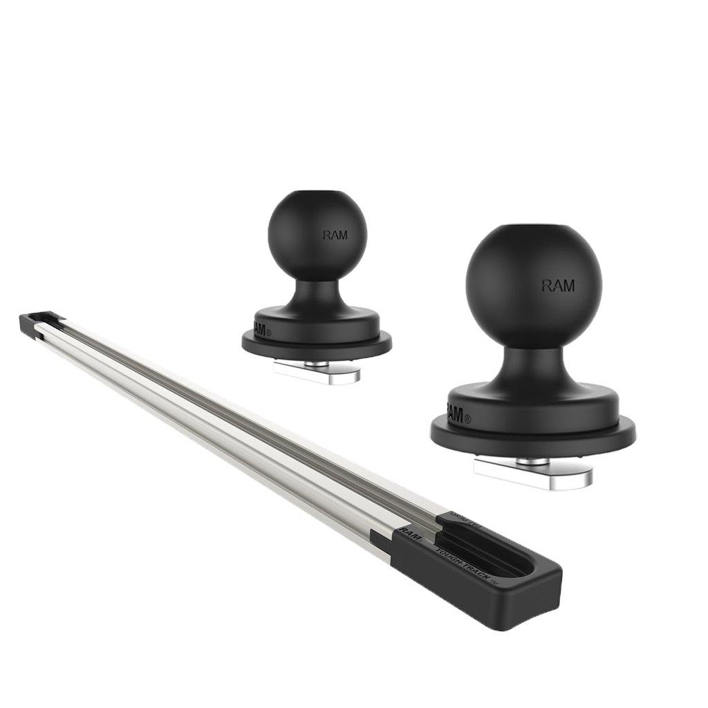 13" (33.02cm) End Loading Aluminum Track Base with 2 x 1" Ball for Fleet Vehicles (sku 56115) - BuyBits Ltd UK