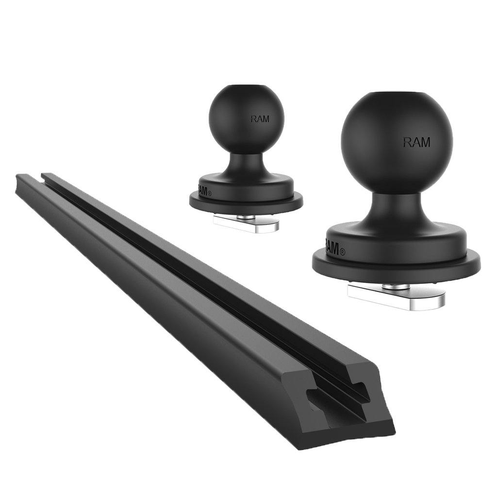 16" (40.64cm) End Loading Track Base with 2 x 1" Ball for Fleet Vehicles (sku 56100) - BuyBits Ltd UK
