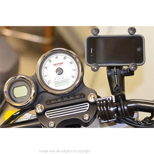 High Power Hardwire Double Socket Arm and U-Bolt Handlebar Mountfor iPhone 6 (4.7") (sku 30006)
