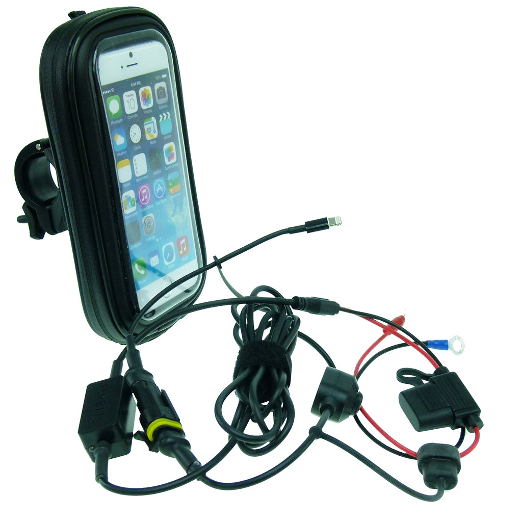 High Power Hardwire Easy Fit Waterproof Motorcycle Bike Mount for Apple iPhone 7 (sku 45142)