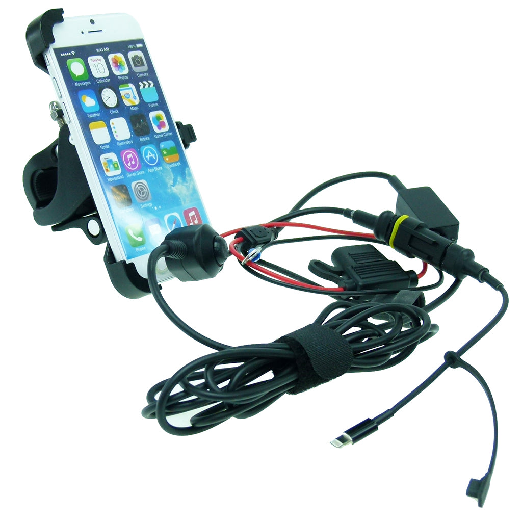 High Power Hardwire Quick Fix iPhone 7 4.7 Motorcycle Bike Mount (sku 45127)