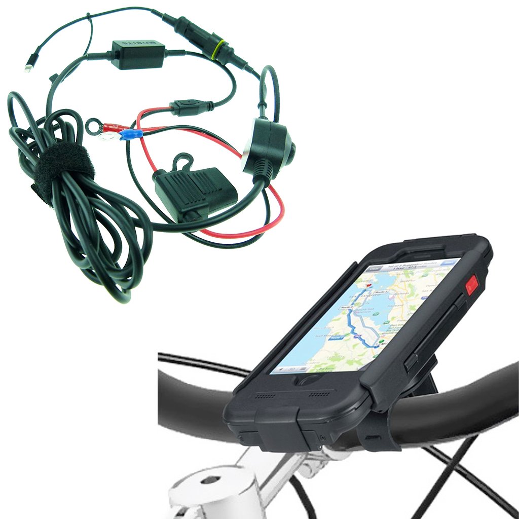 High Power Hardwire TiGRA BikeCONSOLE Waterproof Bike Motorcycle Mount for iPhone SE 2 (2020) (sku 53514) - BuyBits Ltd UK
