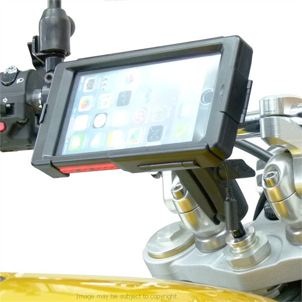 13.3-14.7mm High Power DIN Motorcycle Stem Mount &amp; TiGRA Case for iPhone 6S Plus (sku 32834)