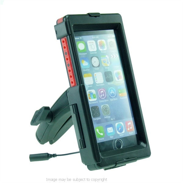 13.3-14.7mm High Power DIN Motorcycle Stem Mount &amp; TiGRA Case for iPhone 6S Plus (sku 32834)