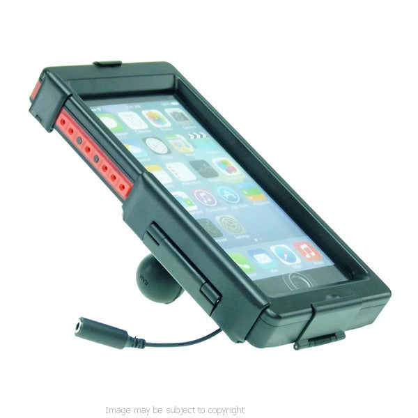 High Power Hardwire TiGRA BikeCONSOLE Waterproof Case with Extended M8 Motorcycle Mount for iPhone 6S PLUS 5.5 (sku 32825)