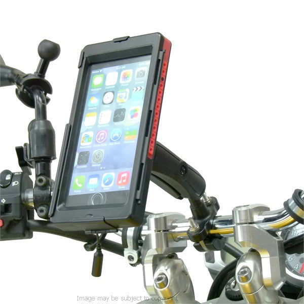 High Power Hardwire TiGRA BikeCONSOLE Waterproof Case with Extended Metal U Bolt Motorcycle Mount for iPhone 6 PLUS 5.5 (sku 30134)