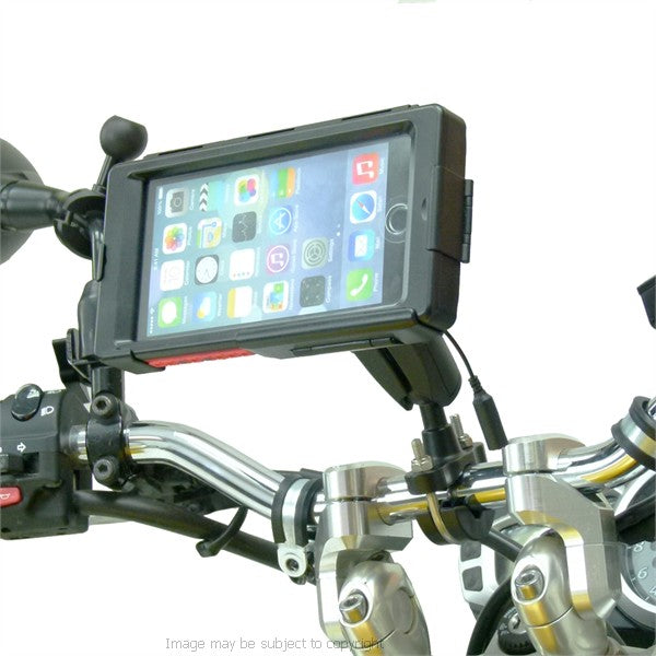 High Power Hardwire TiGRA BikeCONSOLE Waterproof Case with Extended Metal U Bolt Motorcycle Mount for iPhone 6 PLUS 5.5 (sku 30134)