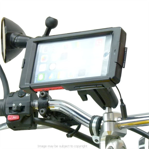 High Power Hardwire TiGRA BikeCONSOLE Waterproof Case with Extended M8 Motorcycle Mount for iPhone 6S PLUS 5.5 (sku 32825)