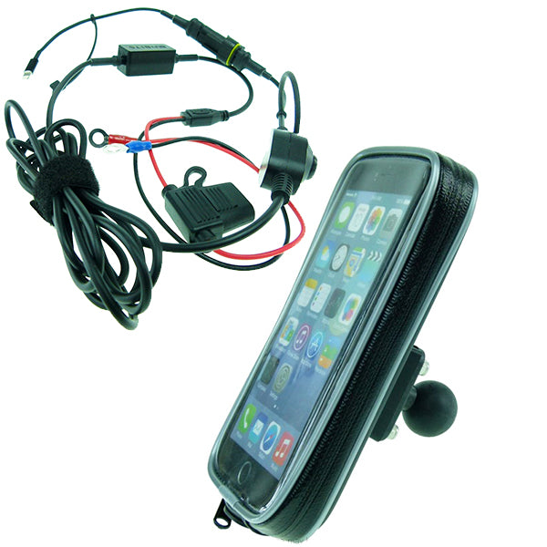 High Power Hardwire Weather Resistant Case with 1" Ball for RAM Mounts for iPhone XS MAX (SKU 42686)