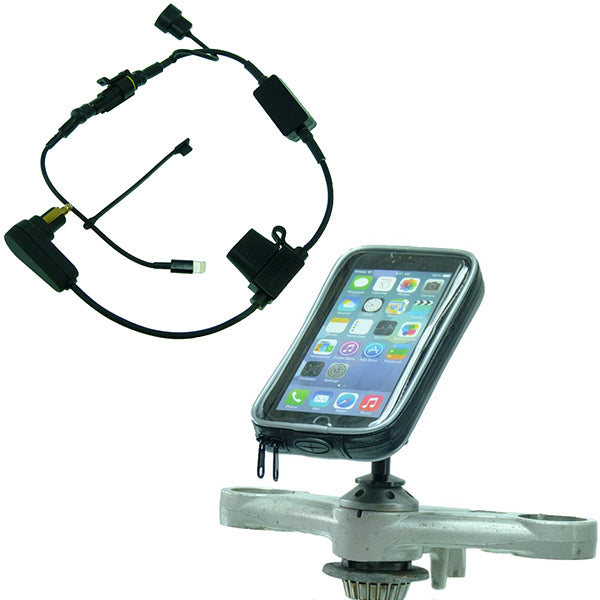 High Power Hella - DIN Waterproof 12mm Hexagon Honda Blackbird - Kawasaki Mount for iPhone XS (sku 42654)