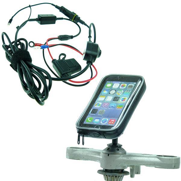 High Power Hardwire Waterproof 12mm Hexagon Hole Honda Blackbrird - Kawasaki Mount for Apple iPhone 11 (sku 49116) - BuyBits Ltd UK
