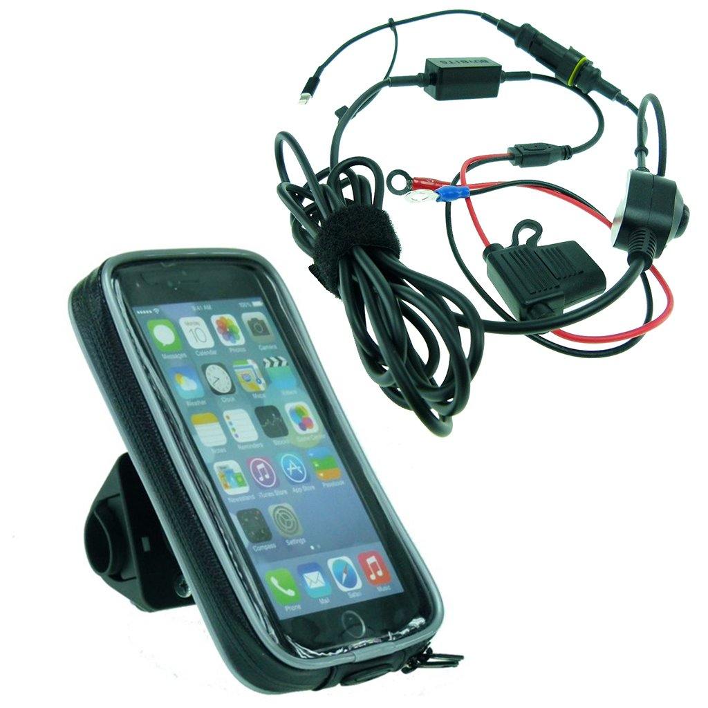 High Power Hardwire Weather Resistant Motorcycle Handlebar Mount for iPhone 11 PRO MAX (sku 49045) - BuyBits Ltd UK