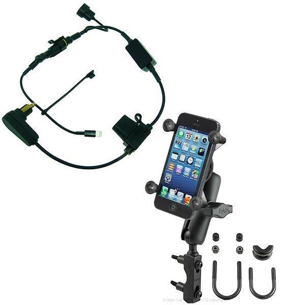 High Power Hella - DIN Brake - Clutch U-Bolt Motorcycle Mount Bundle for iPhone 11 PRO MAX RAM-B-174-UN10U (sku 49071) - BuyBits Ltd UK