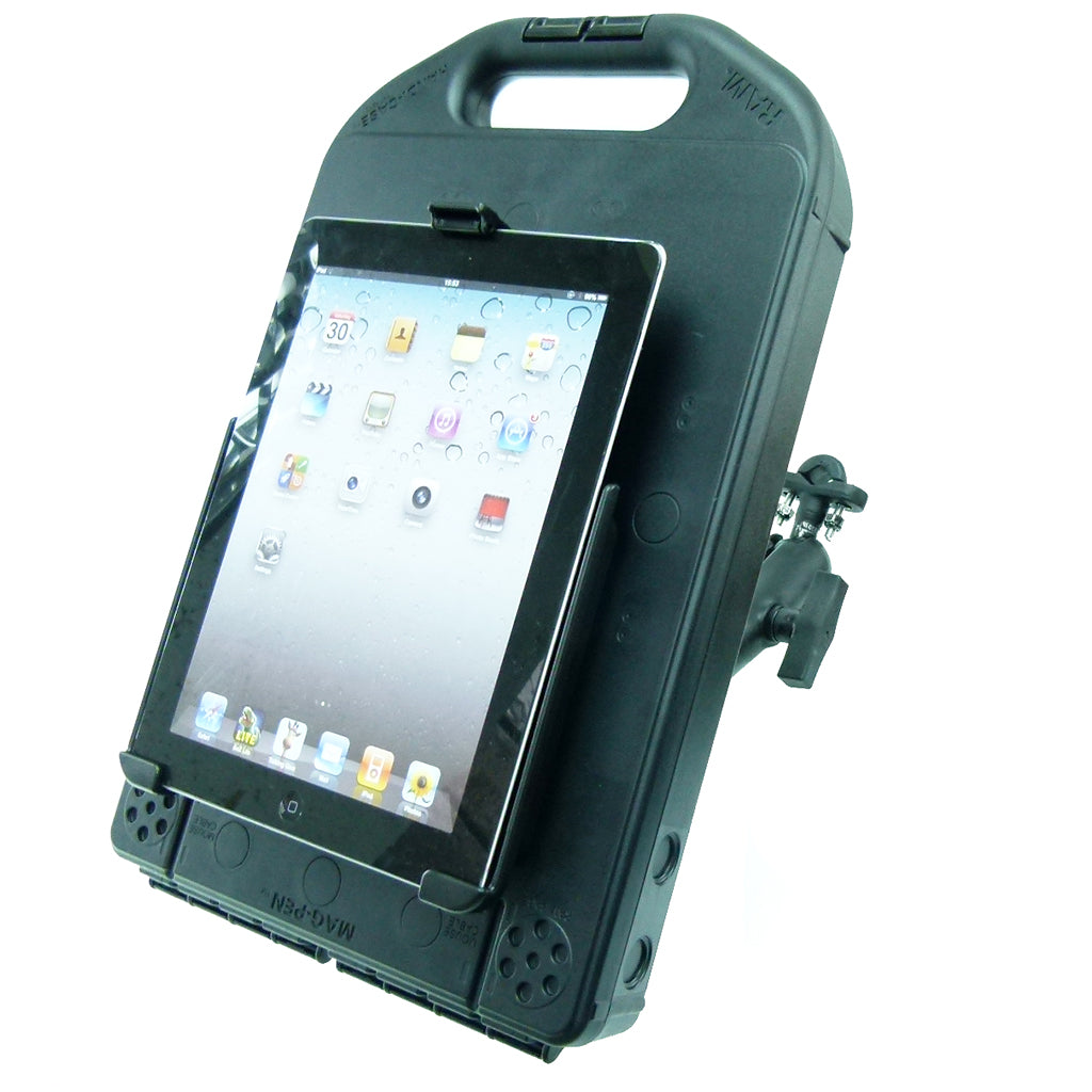 Wheelchair Rail - Tube Mount with Extension Ram Handi Case &amp; iPad 3rd Gen Cradle (sku 30600)